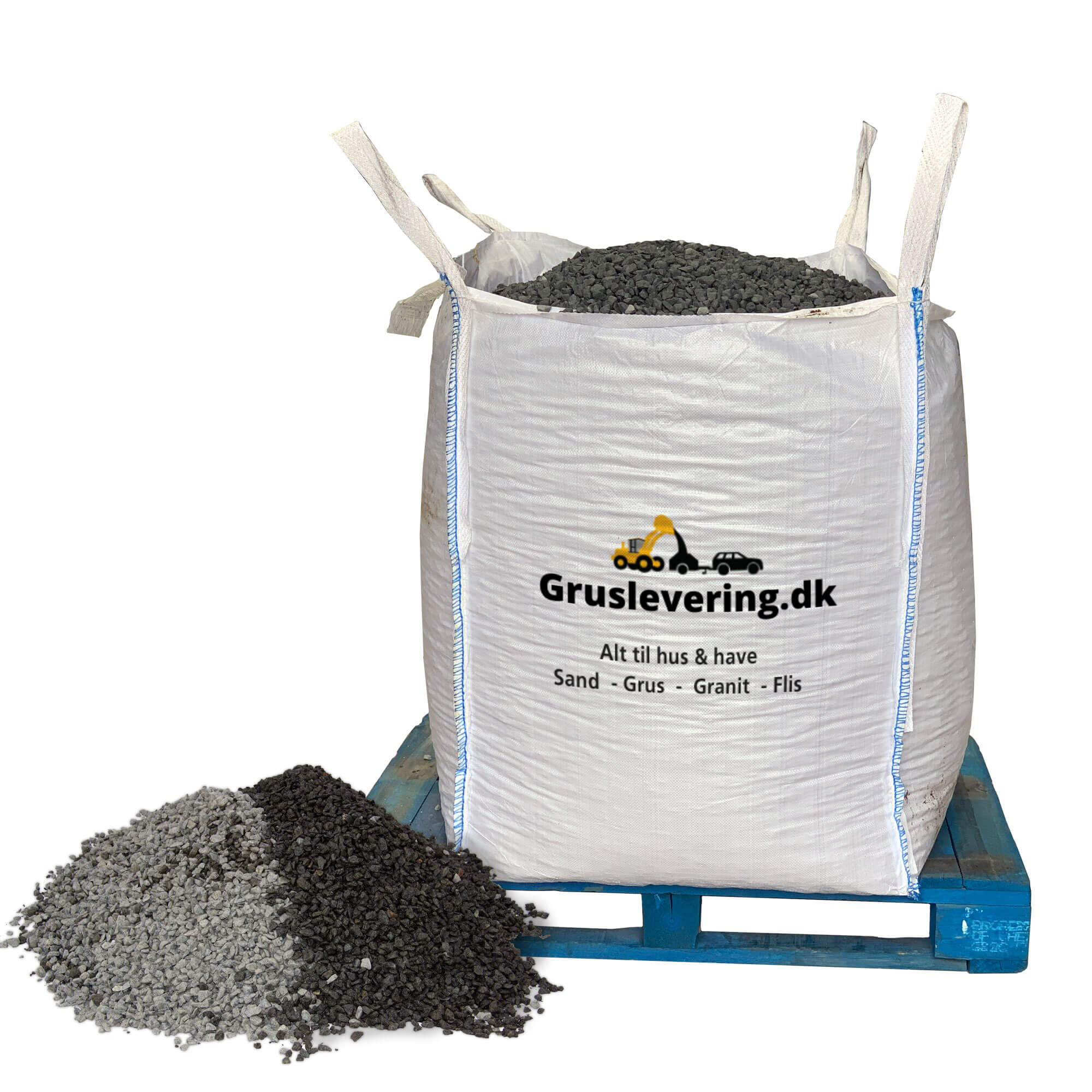 Granitskærver, sort 5-8 mm – Gratis fragt i hele DK