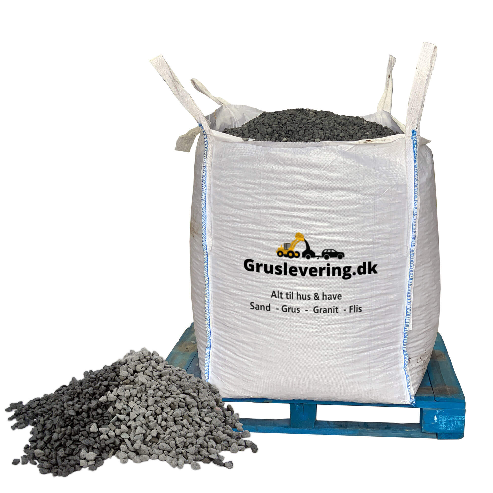 Granitskærver, sort 11 – 16 mm – Gratis fragt i hele DK