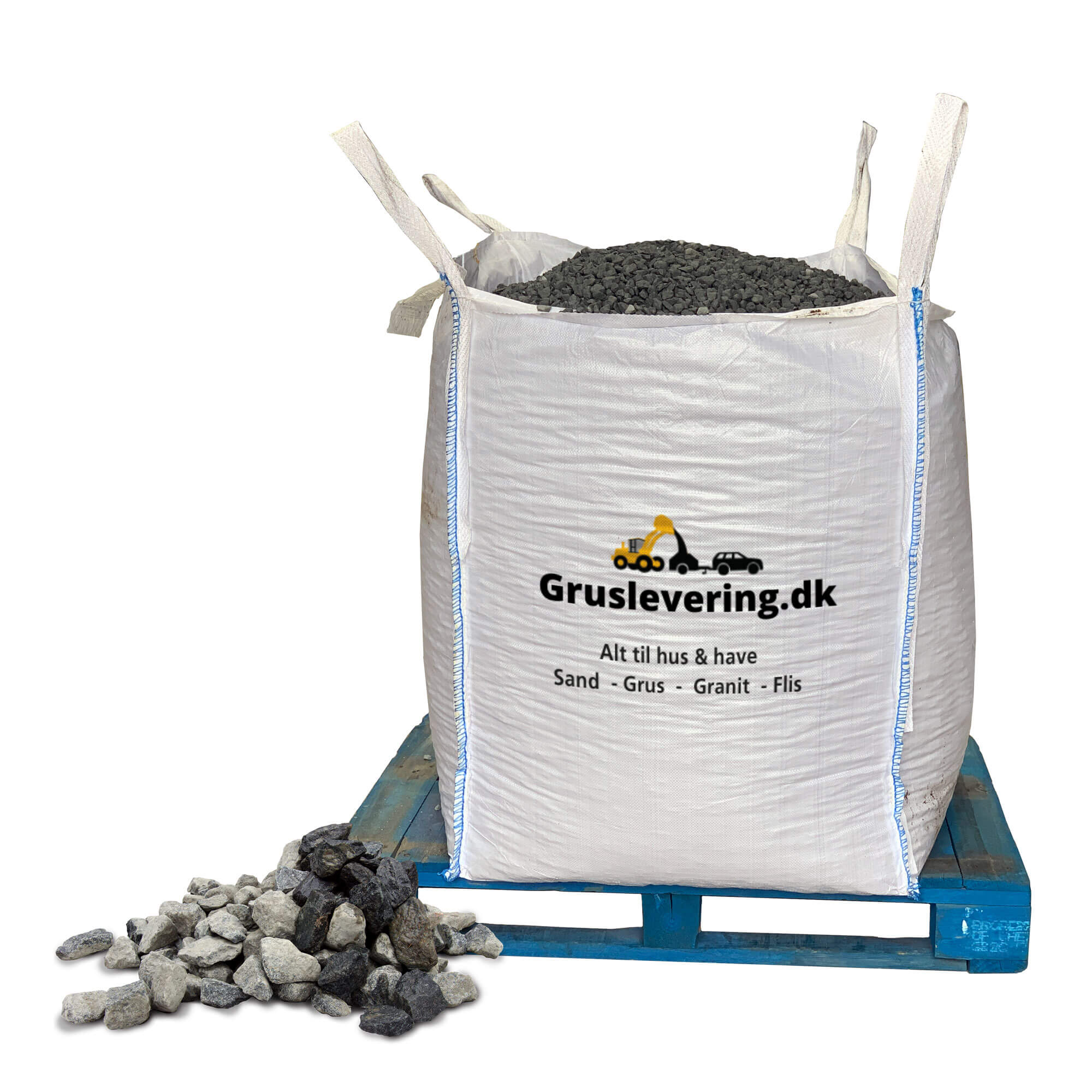 Granitskærver, sort 32 – 50 mm – Gratis fragt i hele DK