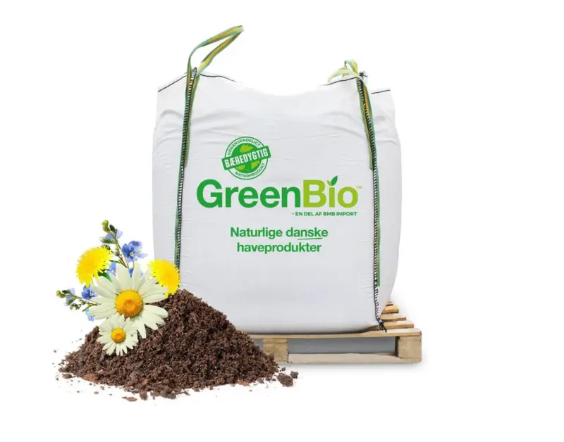 Greenbio blomsterblandings muld 1000L bigbag – Frit leveret i hele DK