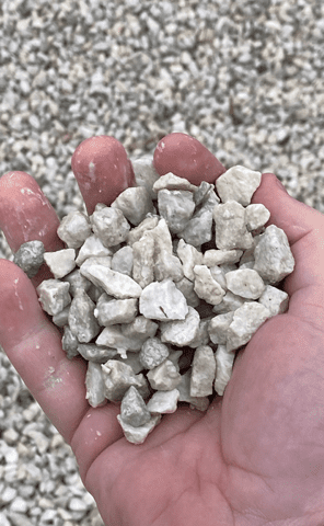 Granitskærver hvid 8-11 mm