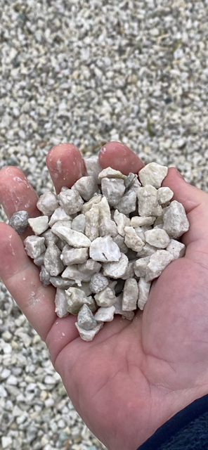 Granitskærver hvid 8-11 mm